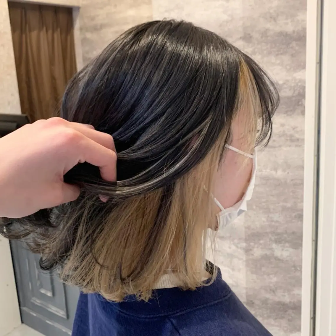 ミディアム カラー ブロンド ダークグレー ホワイトブロンド 🫟Blanco🫟 Color&Careのヘアスタイル