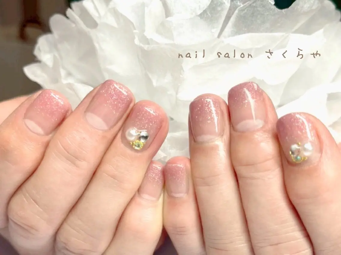 ネイル ジェルネイル ニュアンスネイル パラジェル ハンドネイル さくらや❤ パラジェル使用のネイルデザイン