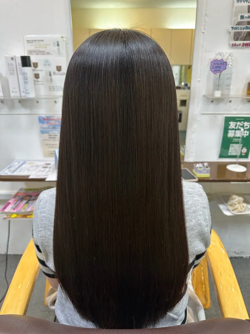 ロング 髪質改善 縮毛矯正 【髪質改善】に特化 オリーブオイルクラブのヘアスタイル
