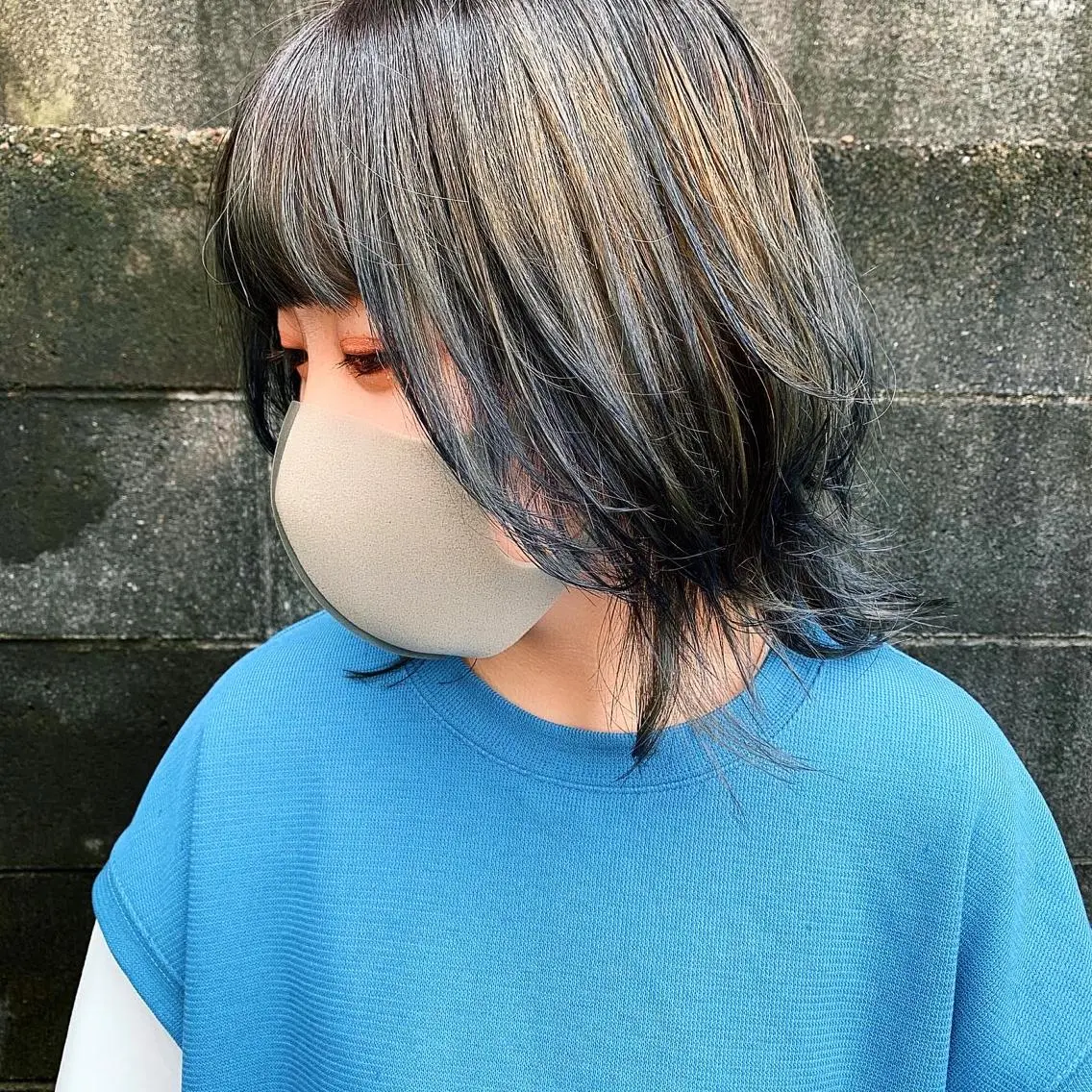 ミディアム カラー 中川 竜誠のヘアスタイル