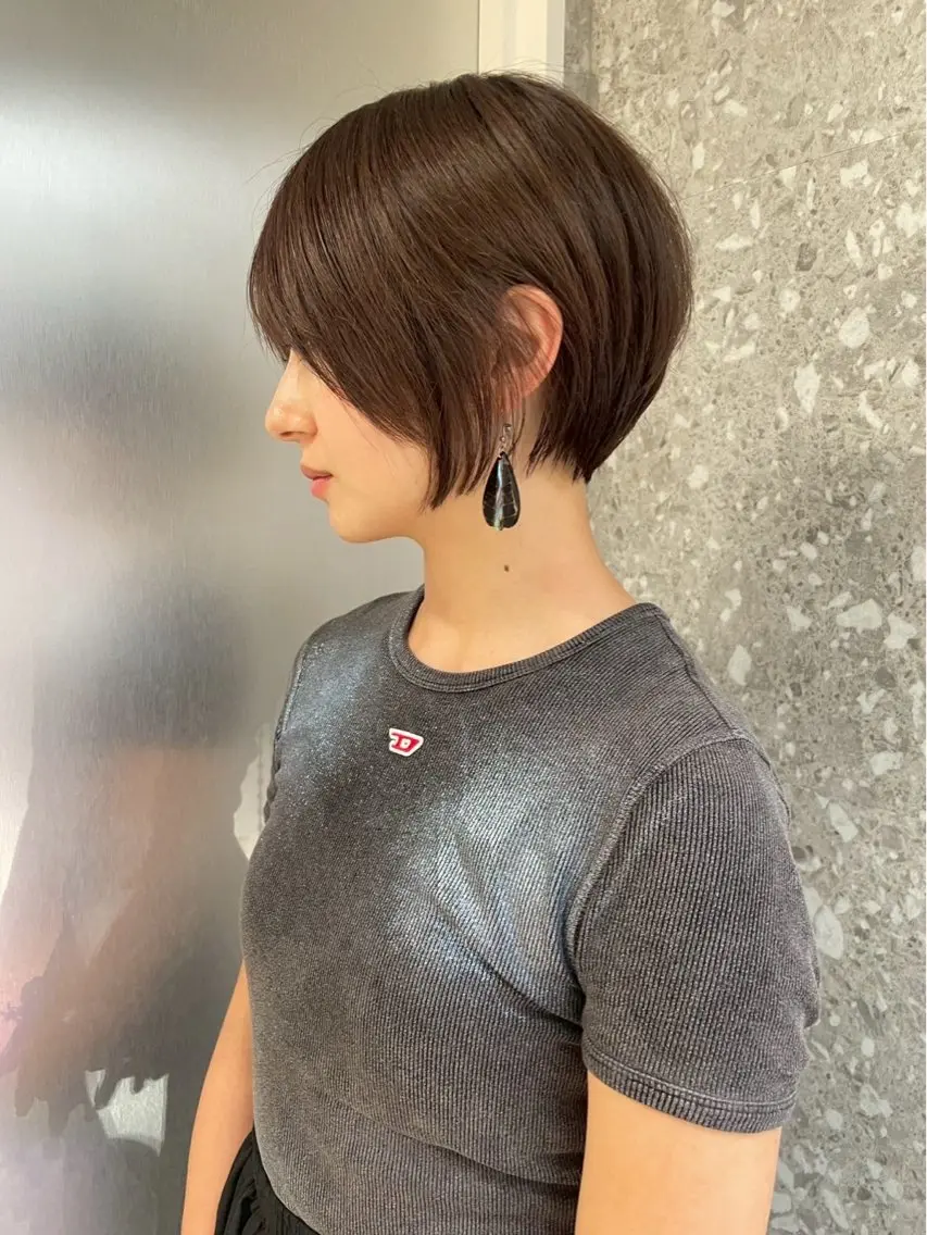 ショート ショートボブ ボブ ショートヘア ショート/レイヤー/ カットモデル/カズのヘアスタイル