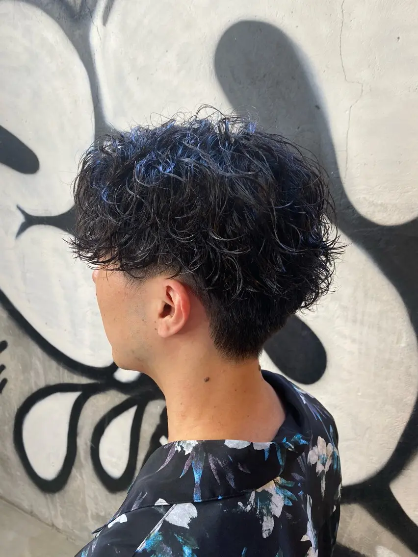 ショート パーマ メンズ メンズパーマ 波巻きパーマ 【モデル大募集🔥】 kearny錦糸町のヘアスタイル