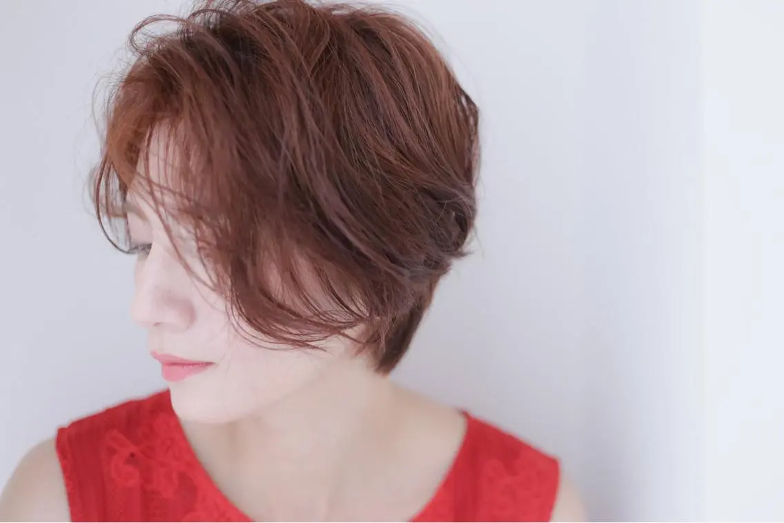ショート パーマ パーマ 青木 恵のヘアスタイル