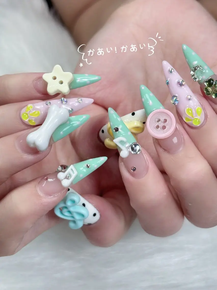 ネイル 長さ出し ロングネイル スカルプネイル スーパーロングネイル ハンドネイル Sully Nail  Labのネイルデザイン