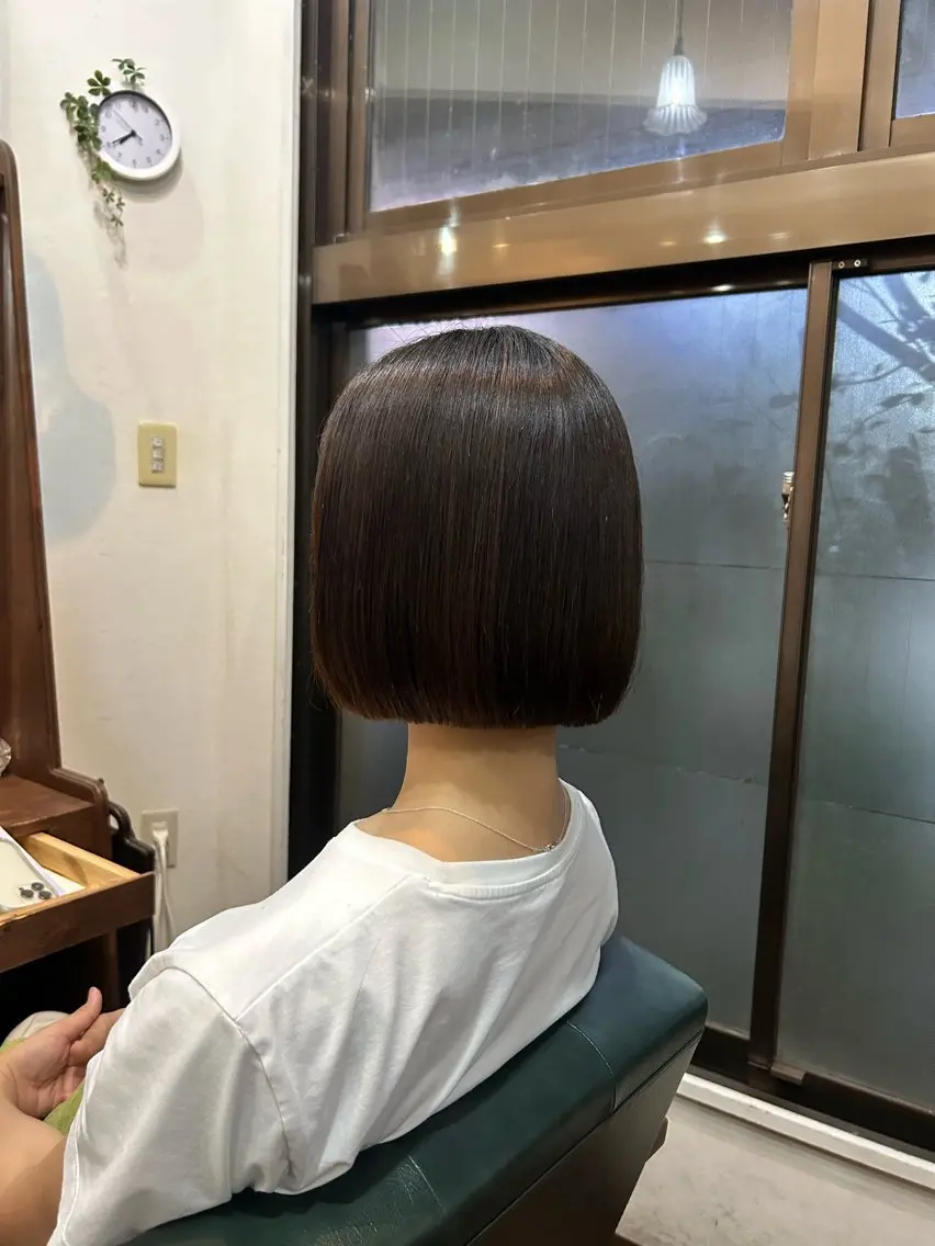 ショート パーマ ボブ 縮毛矯正 カット 縮毛矯正 トリートメント story 増田 わかなのヘアスタイル
