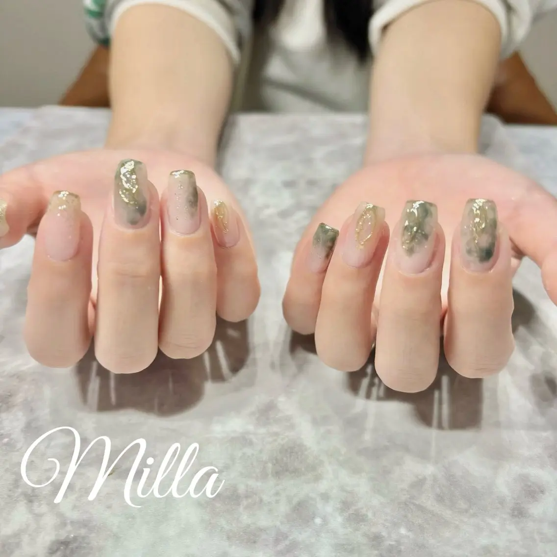 ネイル グリーン Nail Salon Milla / ミラのネイルデザイン