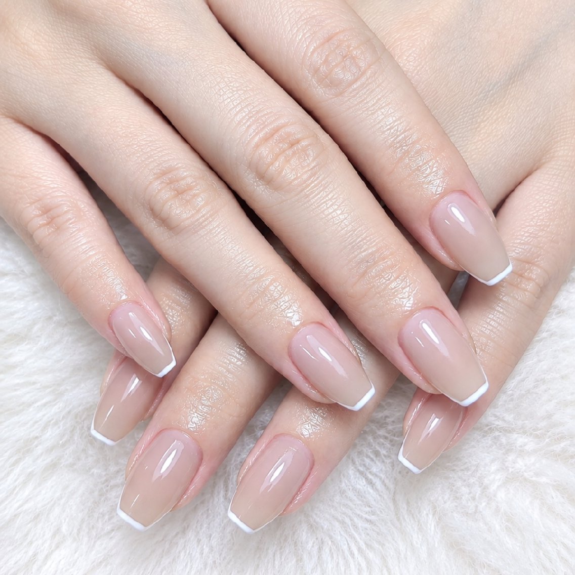 ネイル フレンチネイル ハンドネイル WB,nail 🤍 KOKORO のネイルデザイン