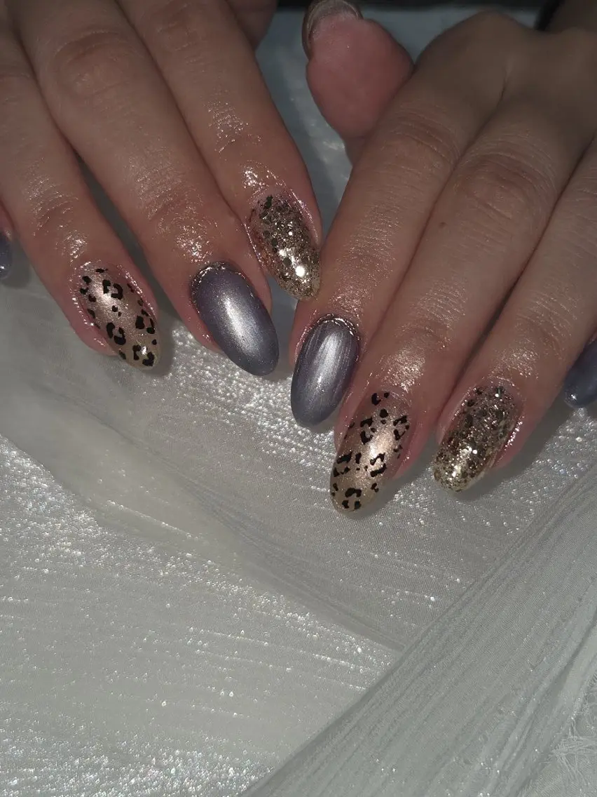 ネイル ブルー マグネットネイル ハンドネイル LadyNail Kiyoka/大名のネイルデザイン