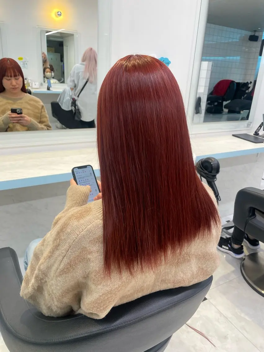 カラー ヘアカラー 🇰🇷韓流暖色ヘア 🍒saaya🍒のヘアスタイル