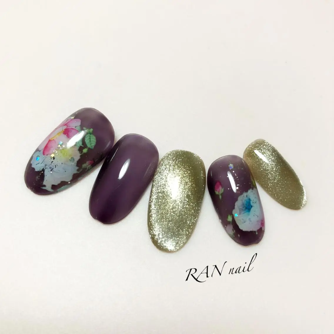 ネイル 成人式 フラワーネイル フットネイル オフィスネイル ハンドネイル フットネイル RAN nailのネイルデザイン