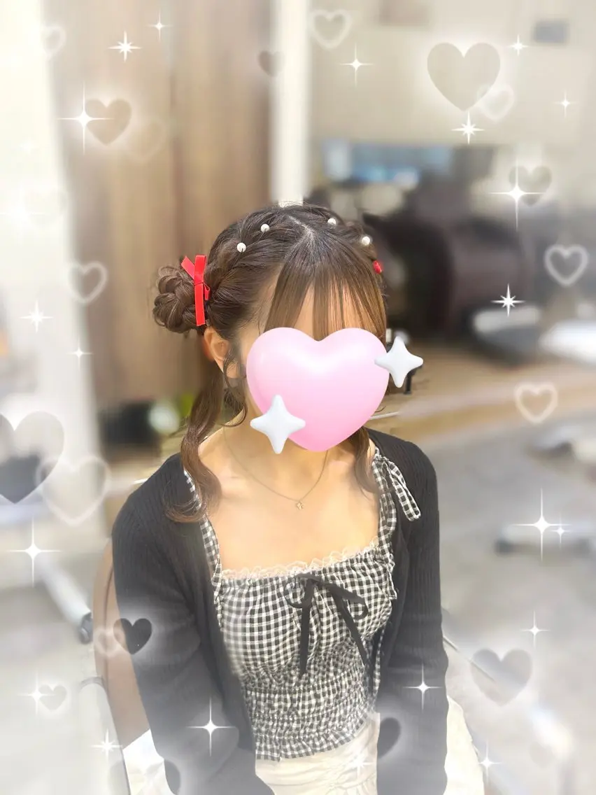 ヘアアレンジ 💖韓国カラー エクステmikotoのヘアスタイル