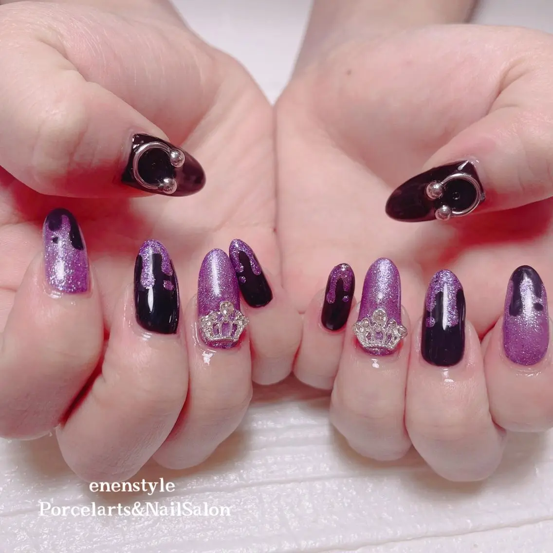 ミディアム ネイル 🐾enen style 🐾のネイルデザイン