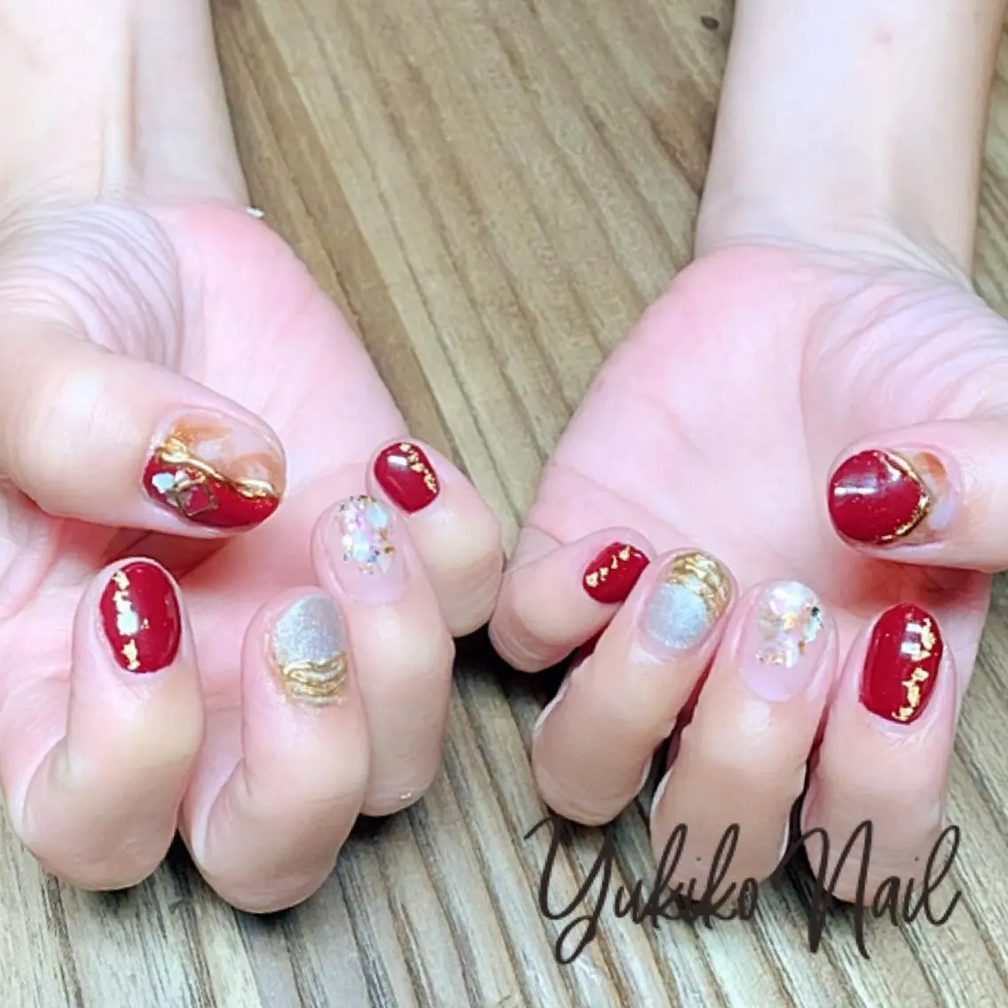 ネイル 持ち込み ニュアンスネイル ハンドネイル ユキコ ネイルのネイルデザイン