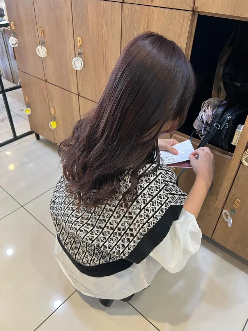 定番人気.ᐟ メンテナンスカット＋透明感パールカラー𓂃🫧‪＋プチトリートメントの写真