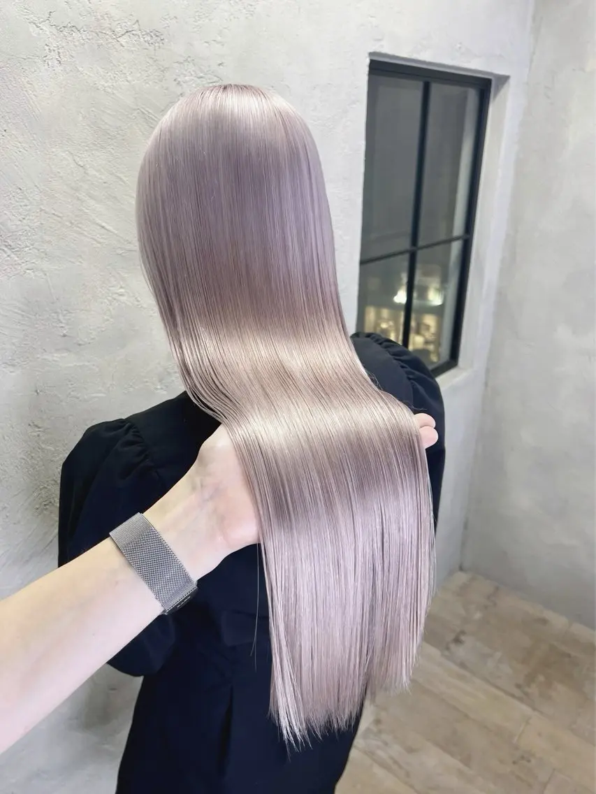 ロング カラー ヘアアレンジ ブリーチ 髪質改善 🍯傷ませないカラー 髪質改善🍯彪雅のヘアスタイル