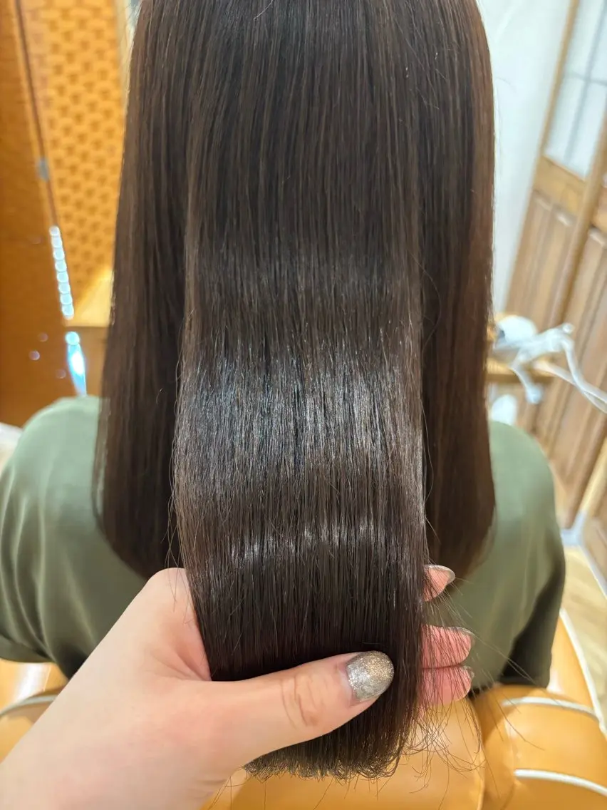 ミディアム 縮毛矯正 カット 縮毛矯正 きづな 🌷のヘアスタイル