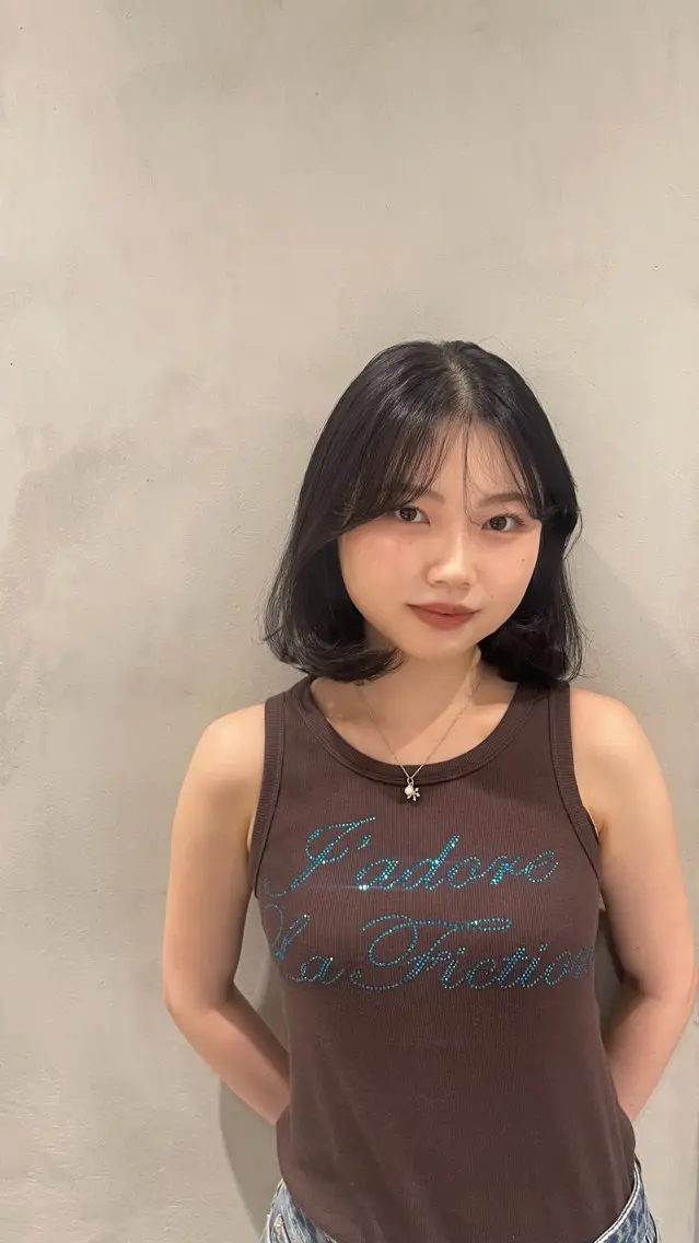 ミディアム カラー ブラウンカラー 透明感カラー ヘアカラー トリートメント たかはし ゆうなのヘアスタイル