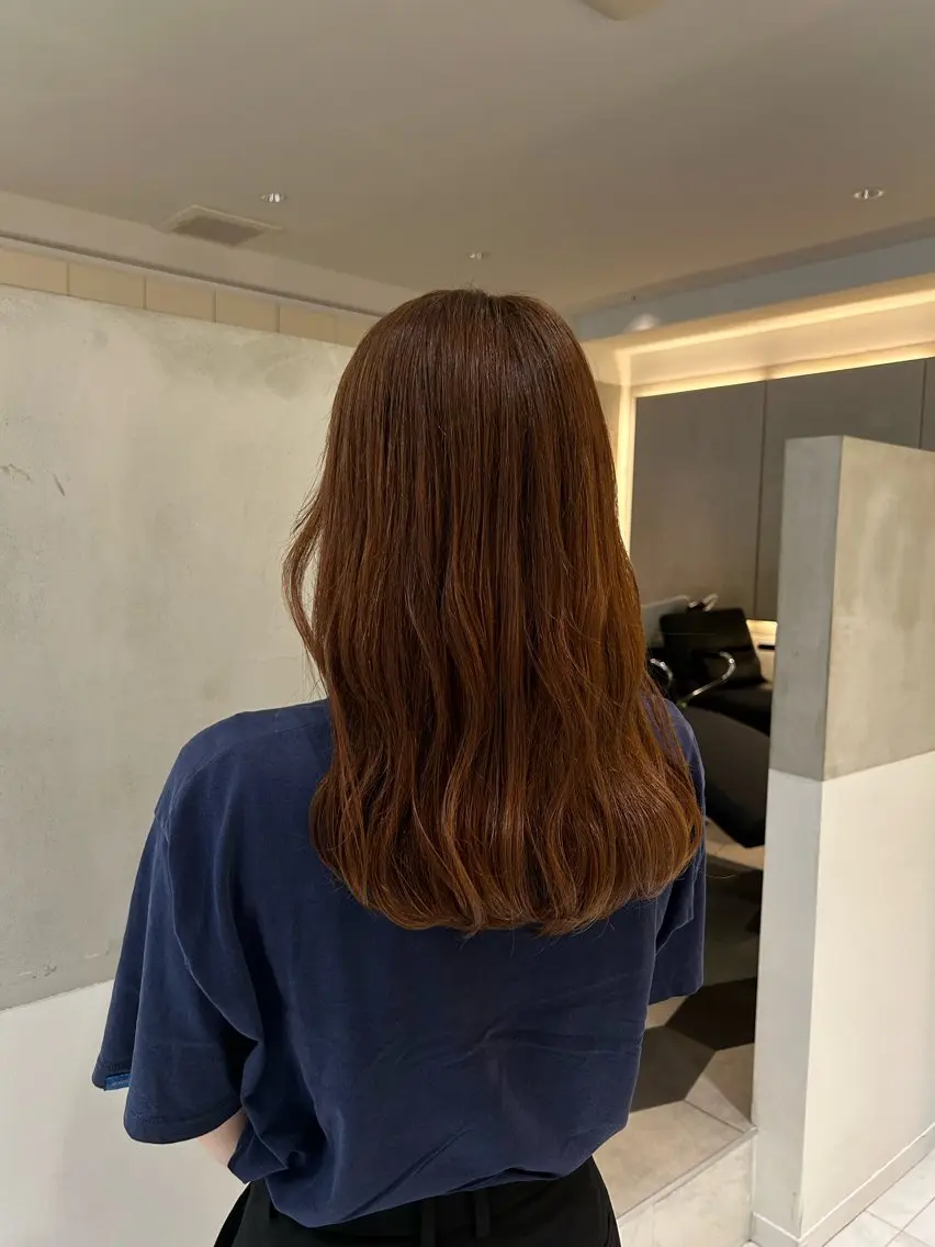 セミロング カラー ヘアアレンジ ヘアカラー 似合わせカットカラー 💎モエのヘアスタイル