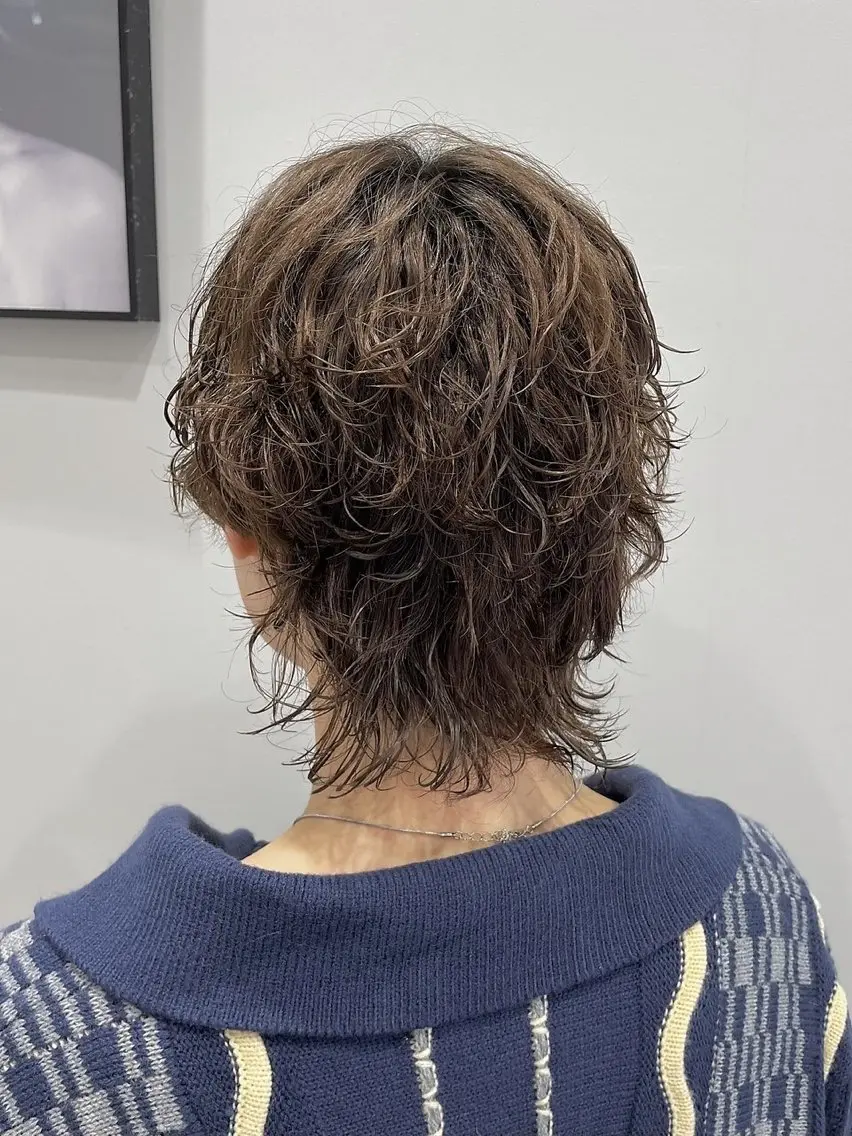 ショート カラー パーマ ヘアアレンジ ショートヘア ウルフカット Hair&Make Allureのヘアスタイル