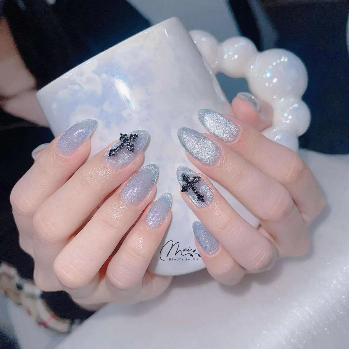 ネイル オーロラネイル チークネイル 長さ出し フラッシュネイル フットネイル MaiBeauty マイ マイのネイルデザイン
