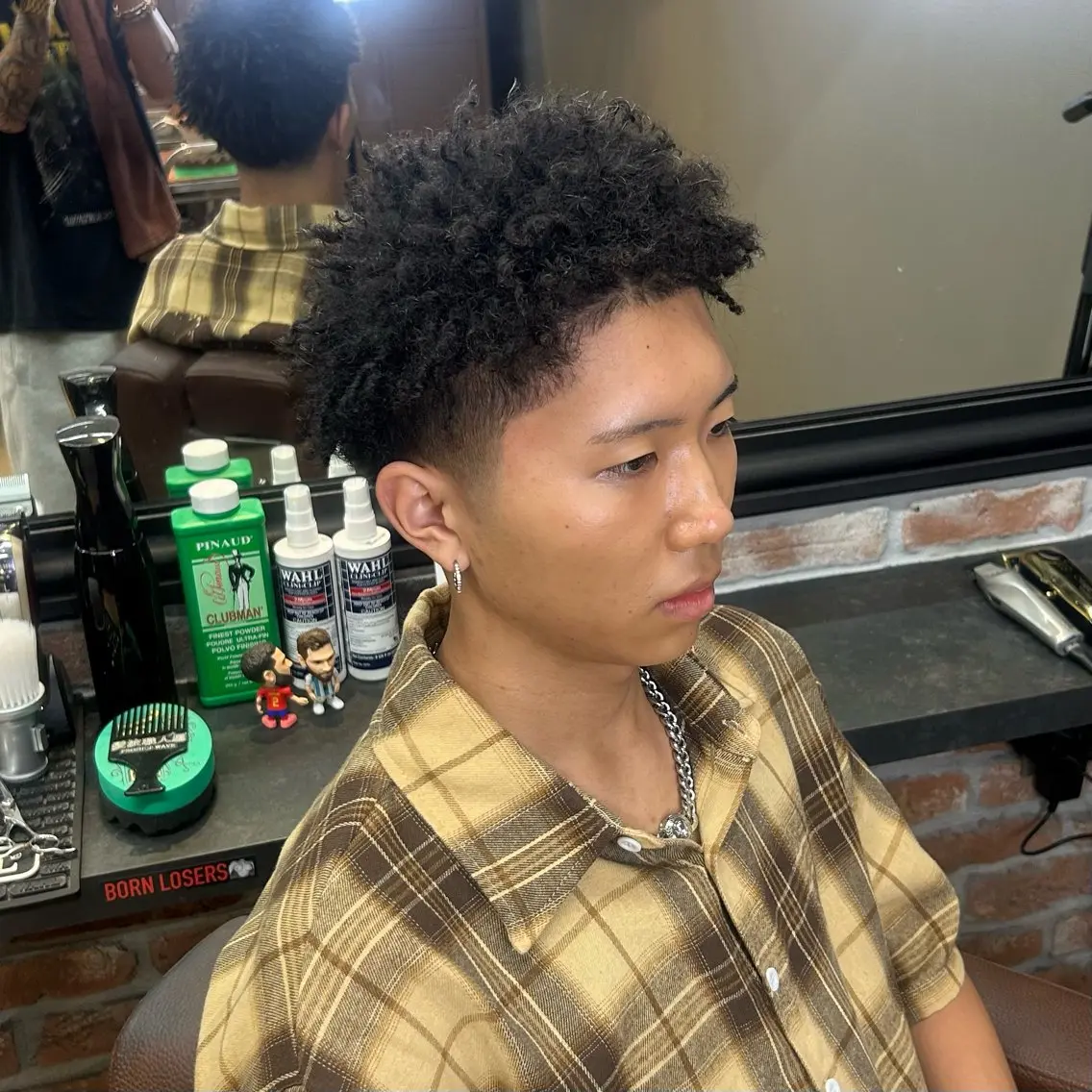 ショート パーマ メンズ 刈り上げ カット パーマ 💈針金パーマ/ ソフトアフロ💈望愛のヘアスタイル