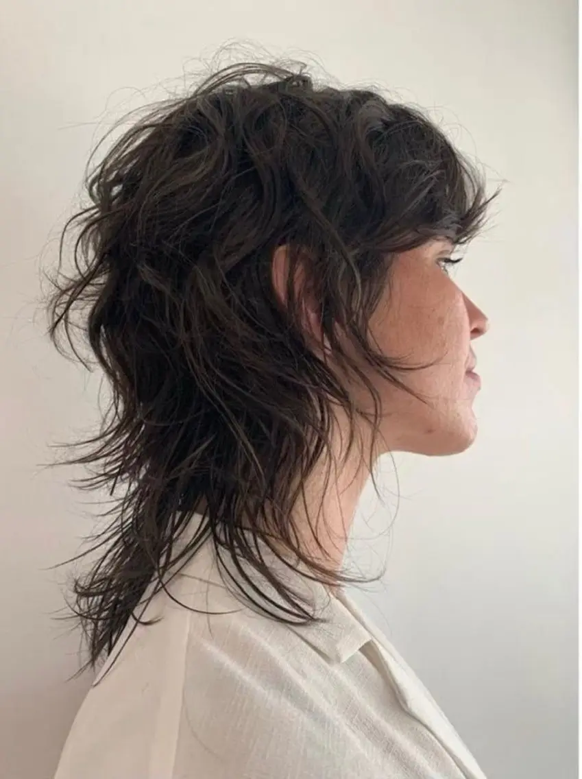 ミディアム ウルフカット 暖色/パーマ 🌼クニトウメイのヘアスタイル