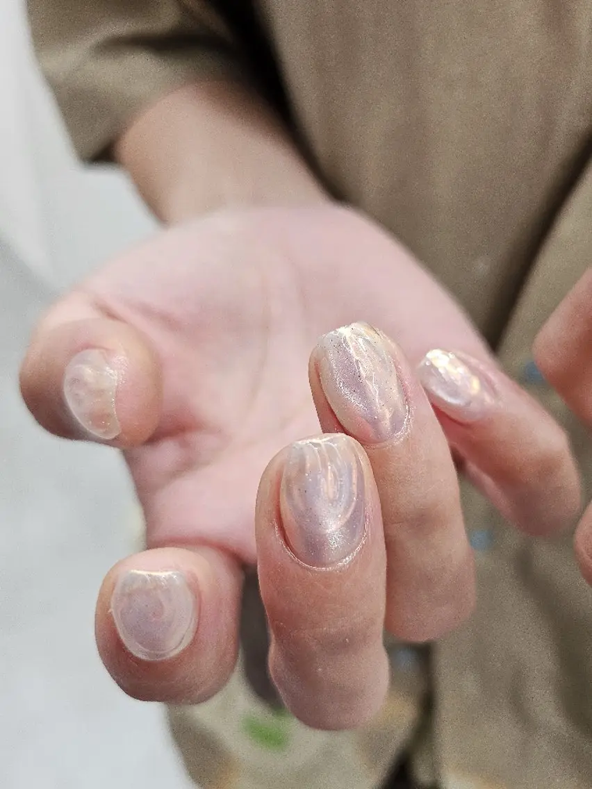 ネイル オーロラネイル フラッシュネイル ジェルネイル キラキラネイル マグネットネイル puku nail 🌼kazu🌼のネイルデザイン