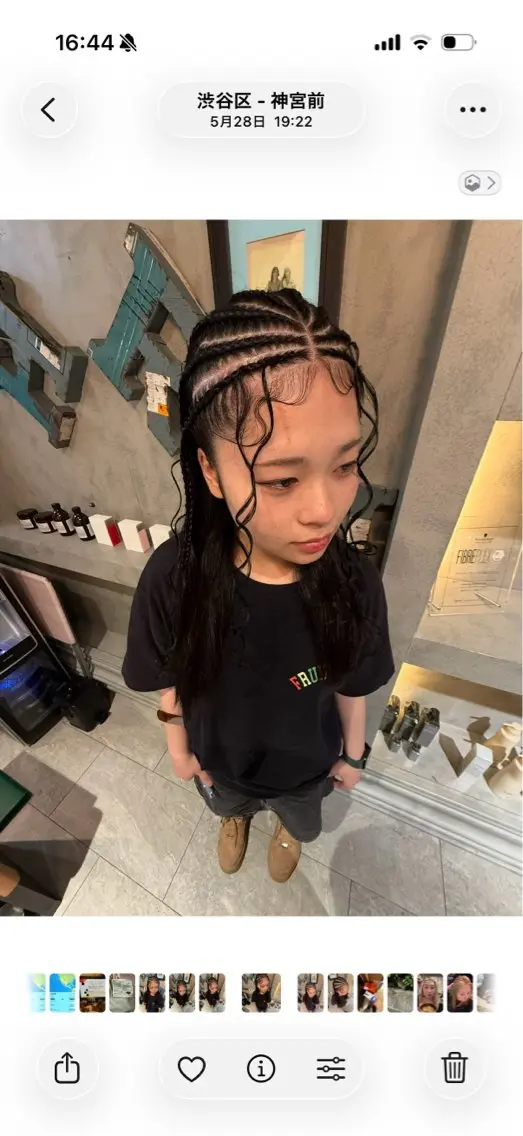 キッズ エクステ ヘアセット BRAIDS💎愛子 大人ハイライト💎のヘアスタイル