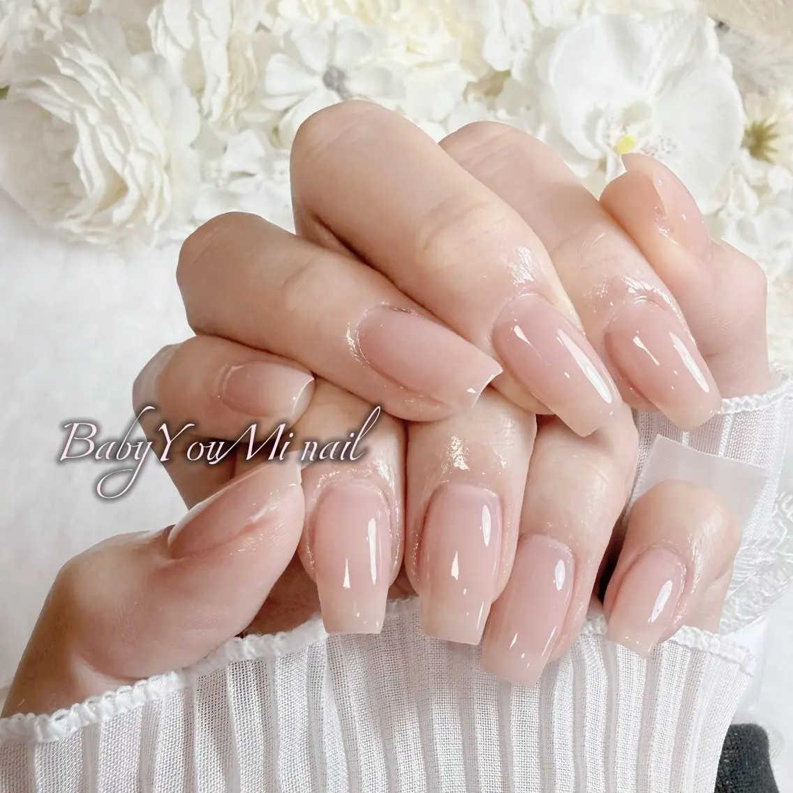 ネイル オーロラネイル 成人式 フットネイル フレンチネイル ジェルネイル ハンドネイル BabyYouMi nailのネイルデザイン