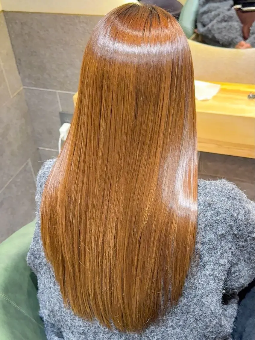 ロング カット ヘアカラー トリートメント 【髪にドラマを。】 天王寺 髪質改善のヘアスタイル