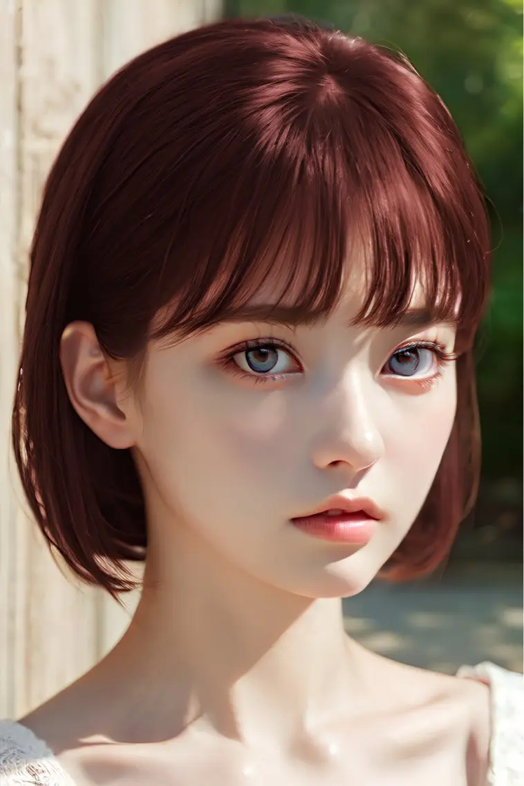 ショート カラー ヘアアレンジ ブリーチ ボルドーカラー ブラウンカラー カシス ダブルカラー ヘアカラー トリートメント 🎈ブリーチなし暖色 カラー/レッド/ゆいのヘアスタイル