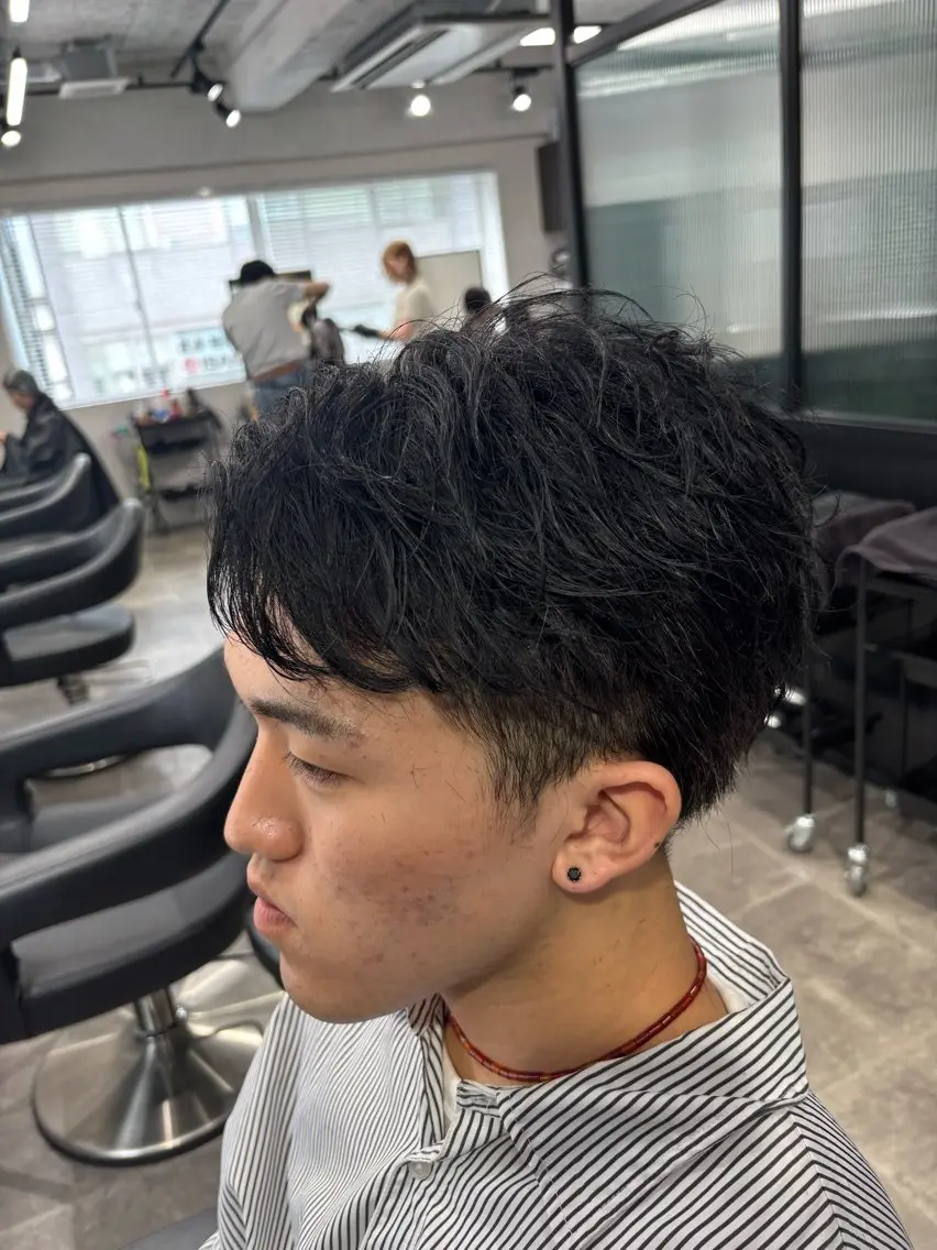 メンズ カット 🪽直毛男子の救世主 🪽フェザーパーマのヘアスタイル