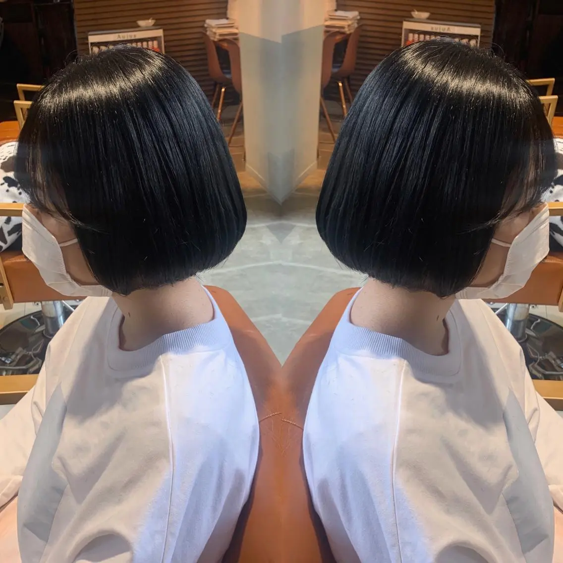 ショート カラー ボブ 韓国🇰🇷 ✂︎hair 内田愛のヘアスタイル