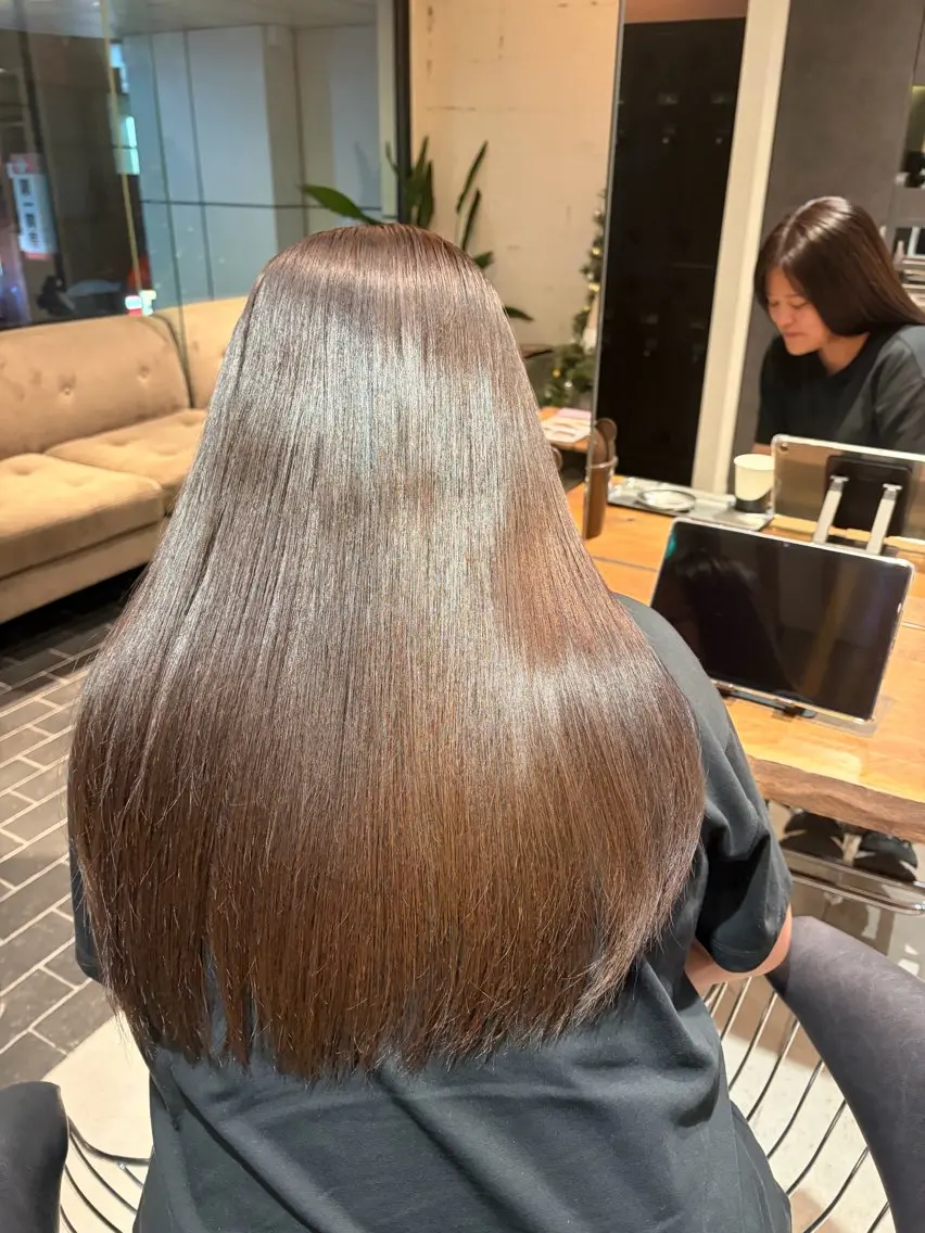 ロング ヘアカラー トリートメント 髪質改善＆高級カラー ✨野井琢生のヘアスタイル