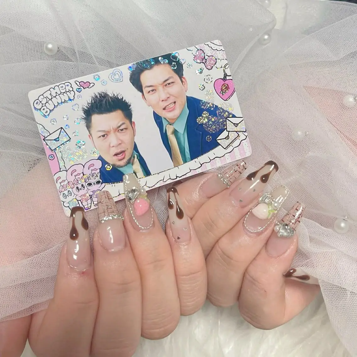 ネイル オーロラネイル クリアネイル 成人式 フラッシュネイル ジェルネイル ハンドネイル Amee Nail Salonのネイルデザイン