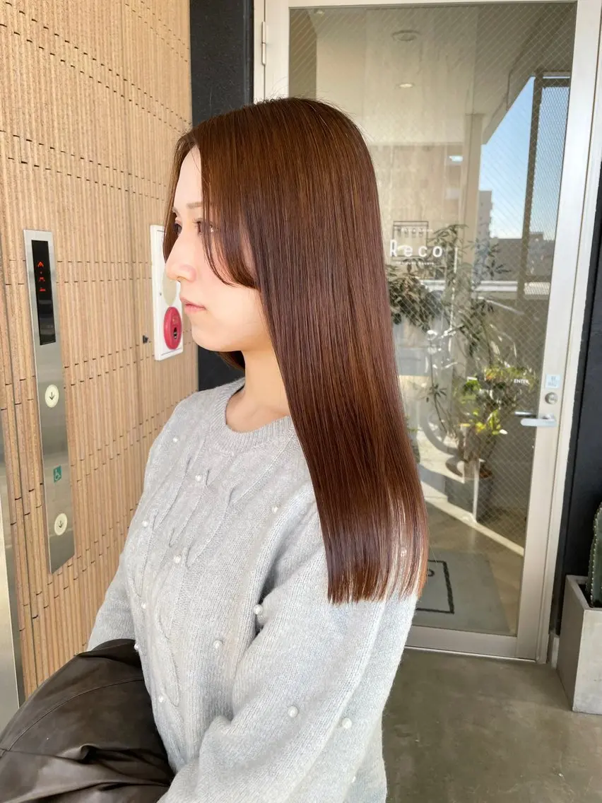 ロング カット 縮毛矯正 縮毛矯正特化 RUNAのヘアスタイル