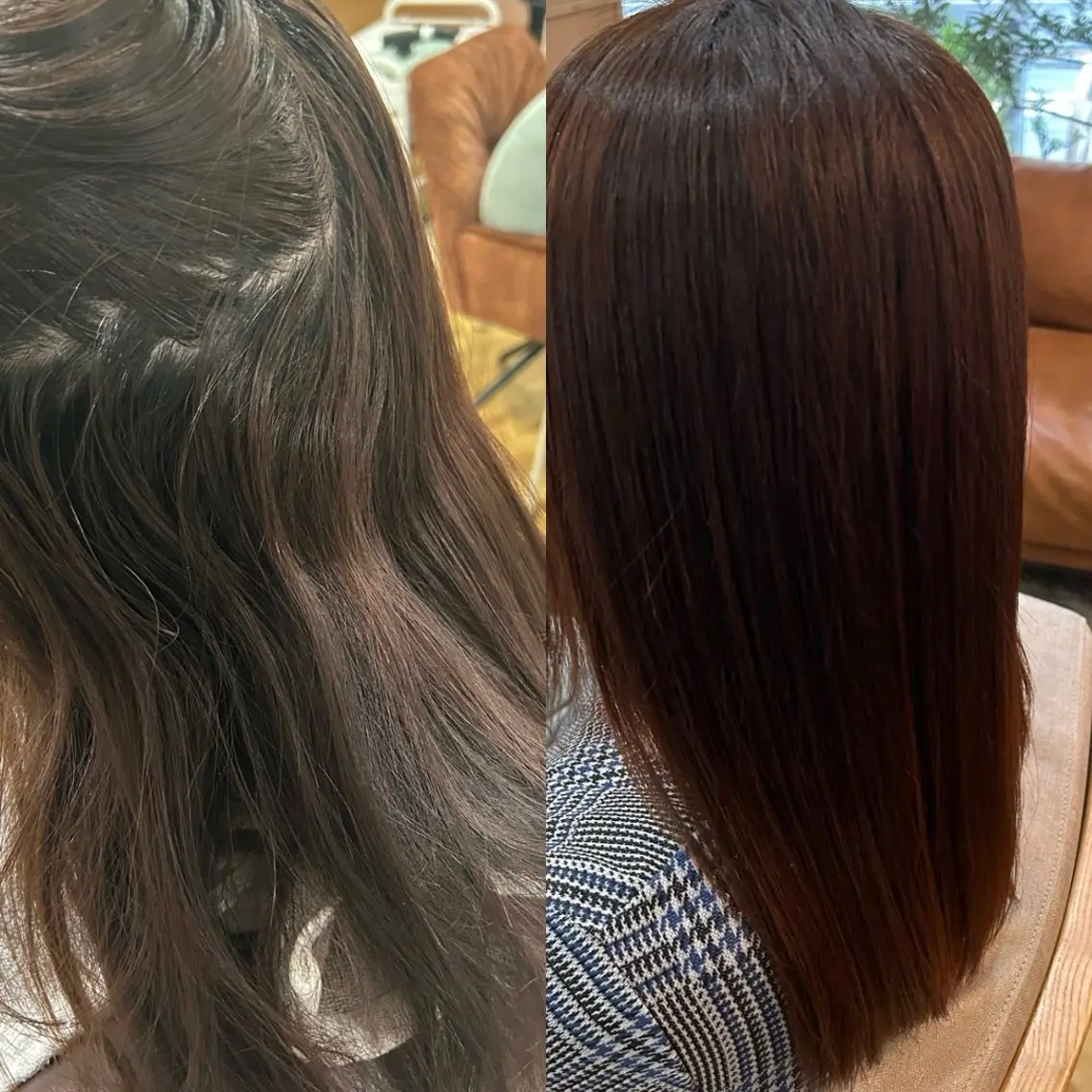 ロング カット 縮毛矯正 櫻井園子🌸 縮毛矯正のヘアスタイル