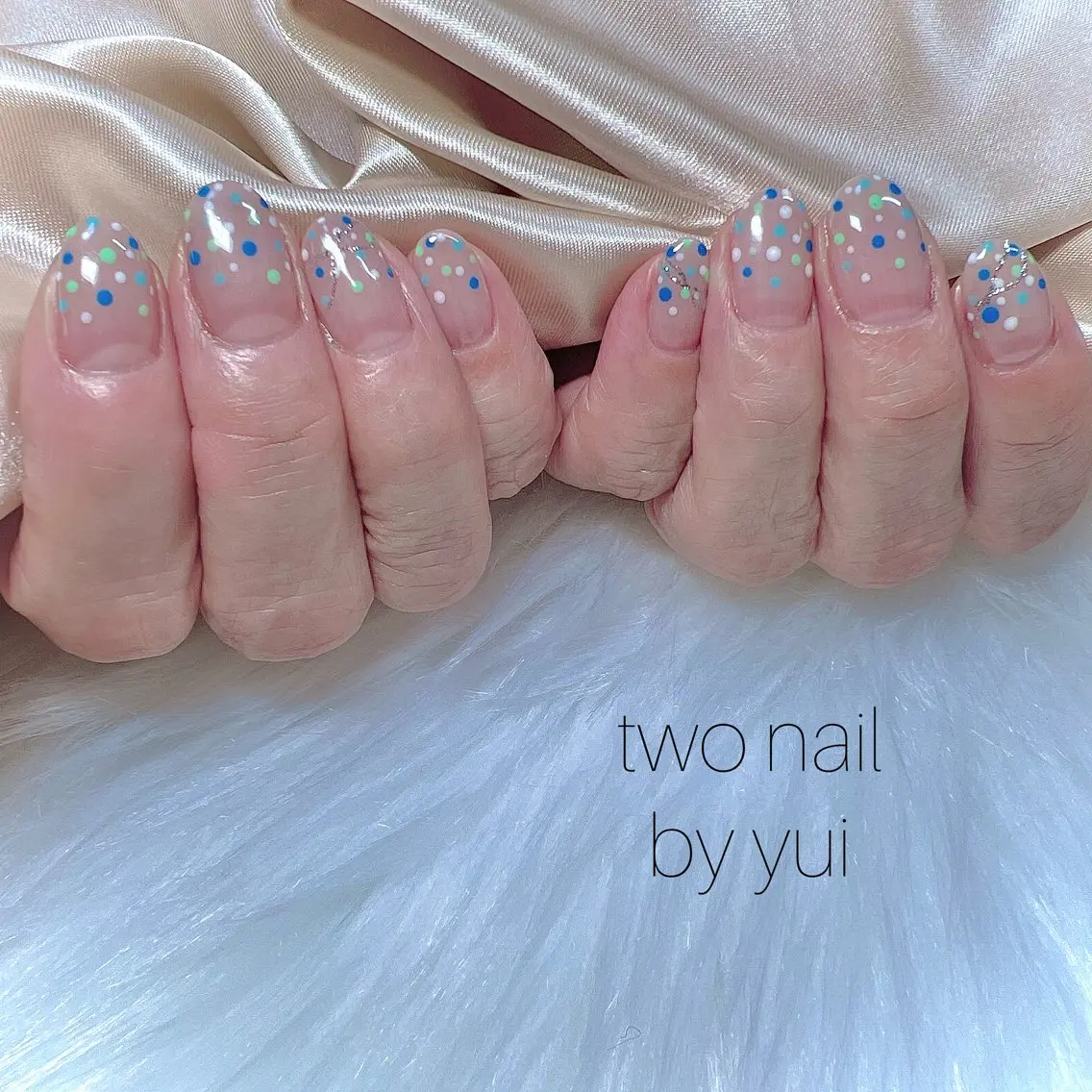 ネイル アートネイル フレンチネイル ネイルチップ ホワイト ハンドネイル two nailのネイルデザイン