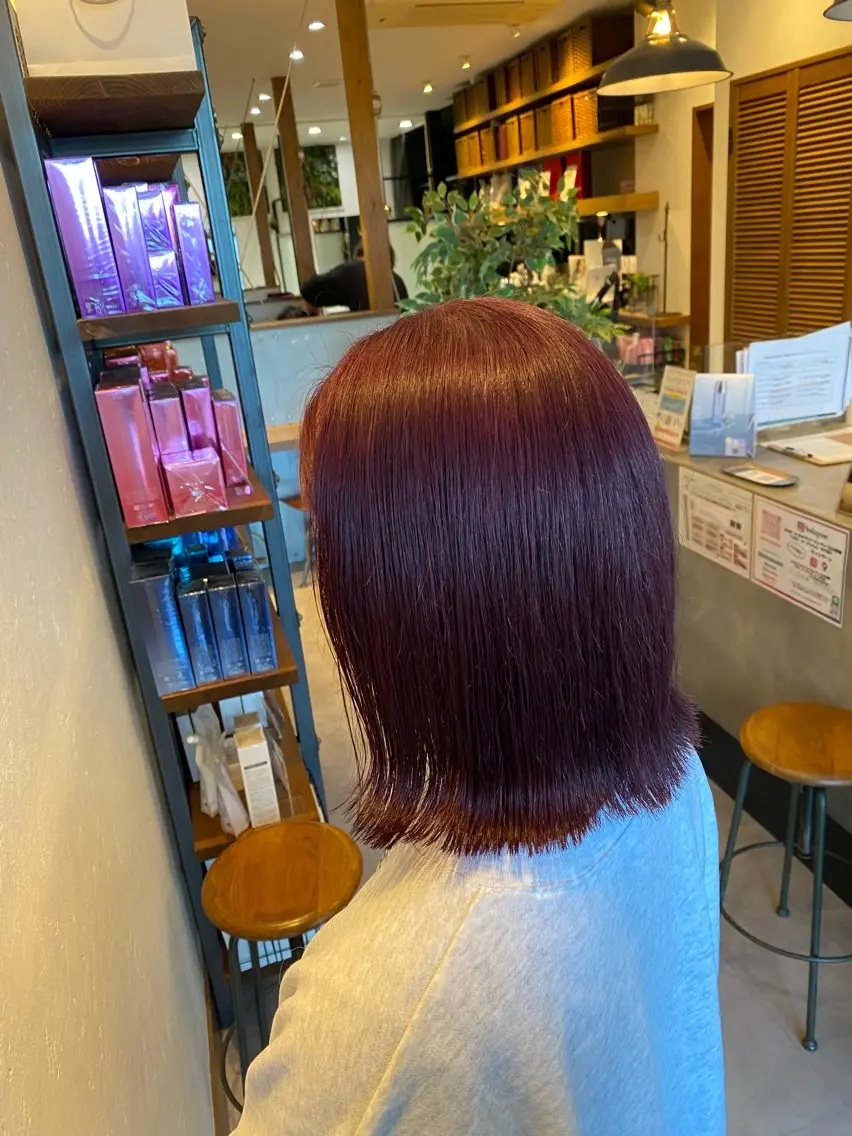 ミディアム カット ヘアカラー 希優🌺ソムリエ /ブリーチ/カットのヘアスタイル
