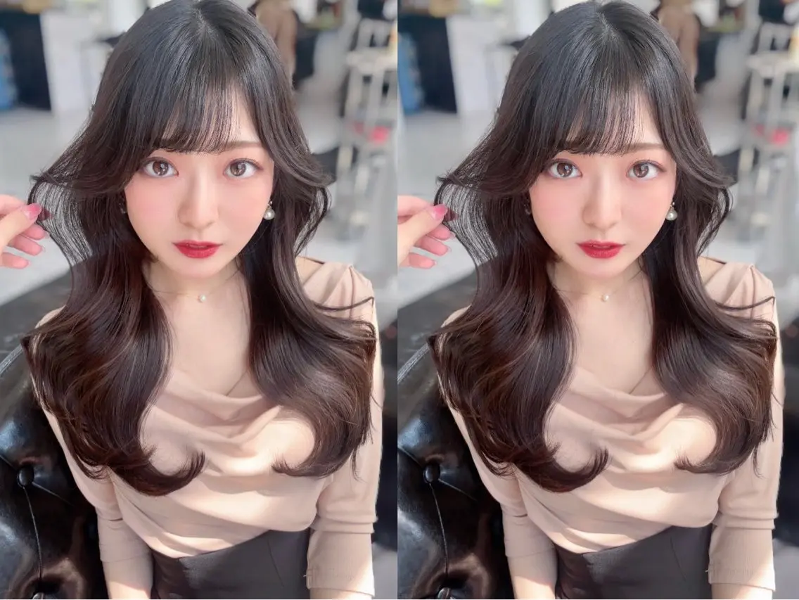 ロング カット トリートメント 韓国ヘア　野々山 ゆうとのヘアスタイル