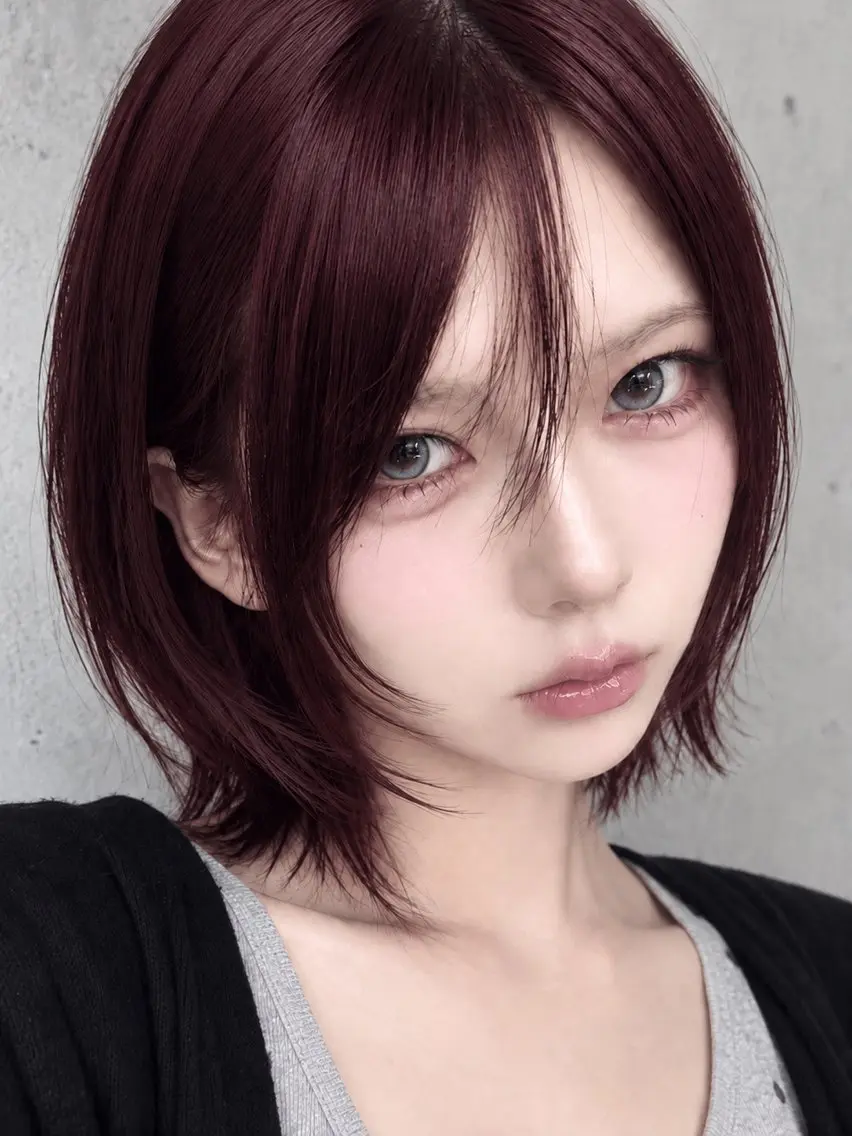 ショート カラー カット ヘアカラー トリートメント 【自撮りしたくなる】 小顔カット💟渋谷のヘアスタイル