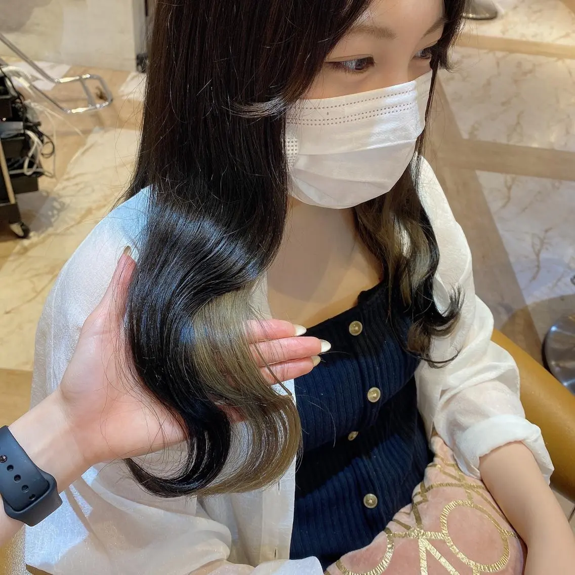 ミディアム カット ヘアカラー 代表山口ひな 髪質改善のプロのヘアスタイル