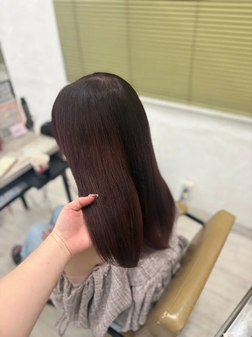 セミロング カラー カット ヘアカラー トリートメント 暖色系カラー/ピンク Ririi🎀のヘアスタイル
