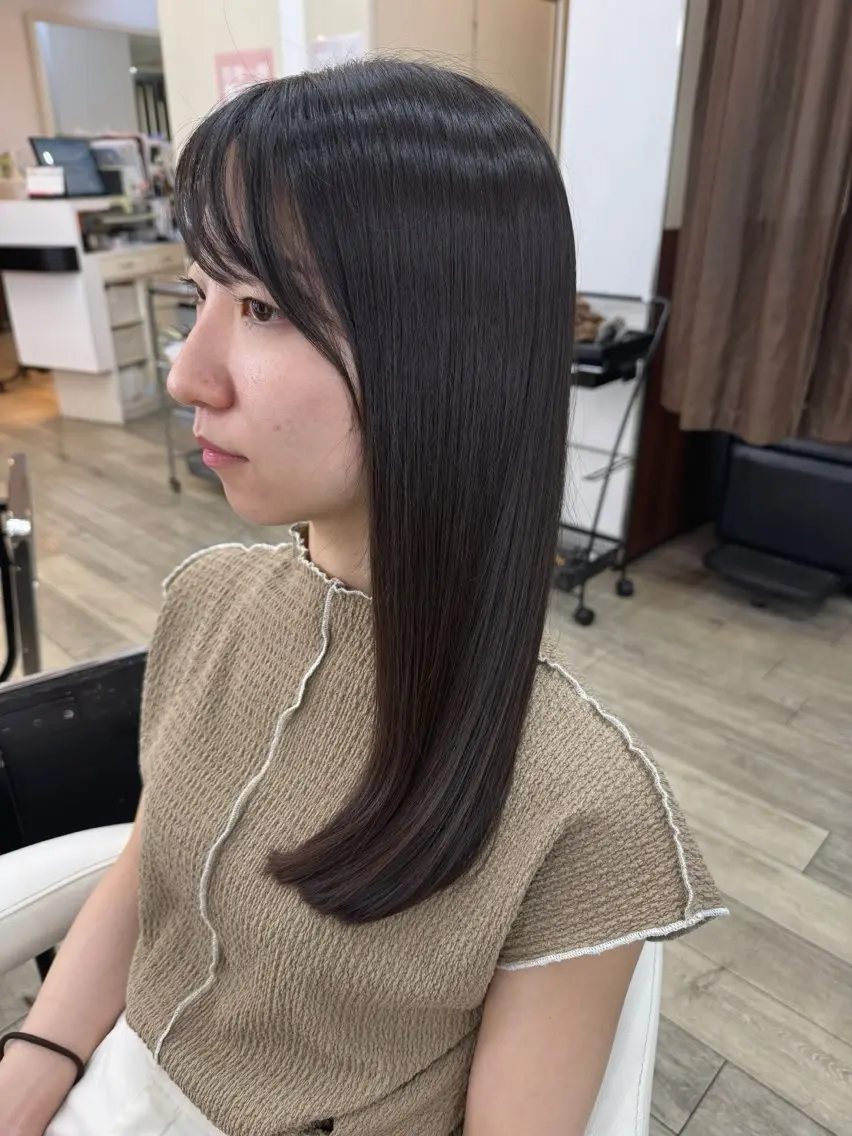前髪カット+ハホニコトリートメント+スタイリングの写真