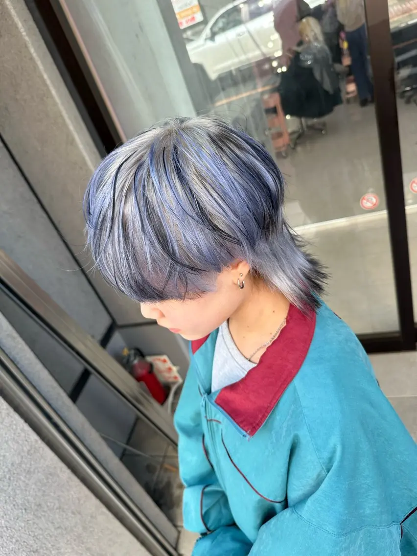 セミロング カラー 町田ブリーチデザイン 🌈MANATOのヘアスタイル