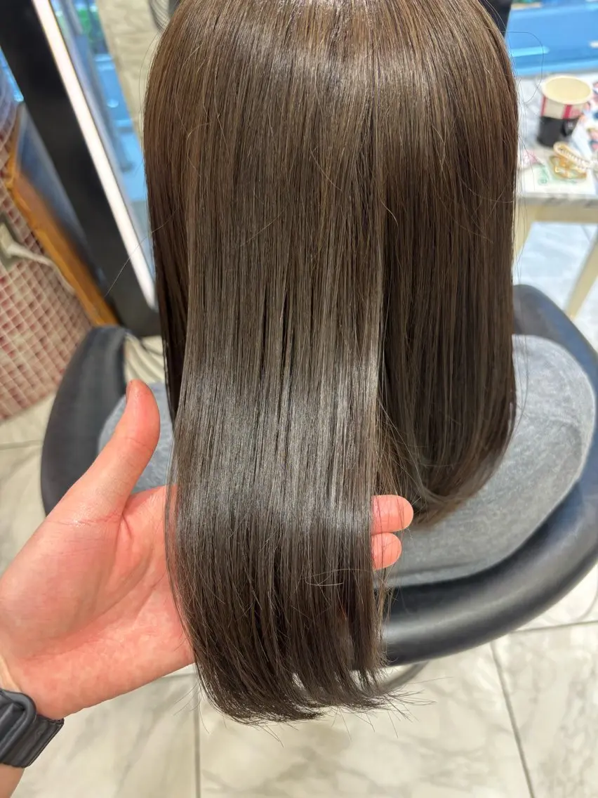 ミディアム カラー ヘアカラー トリートメント ヘッドスパ 銀座🌿 ヘッドスパ🌿さやかのヘアスタイル