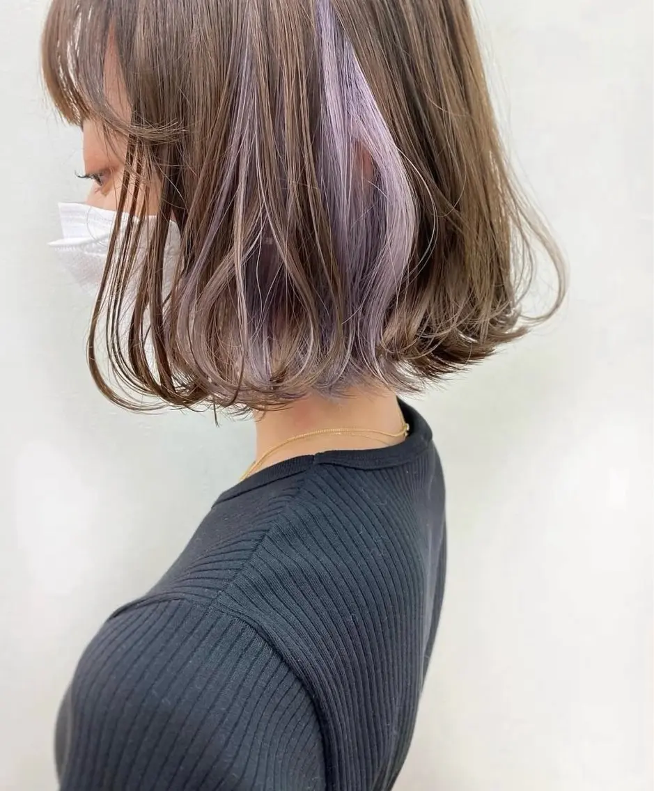 ❄️こなれインナーカラー+全体カラー+カット❄️の写真