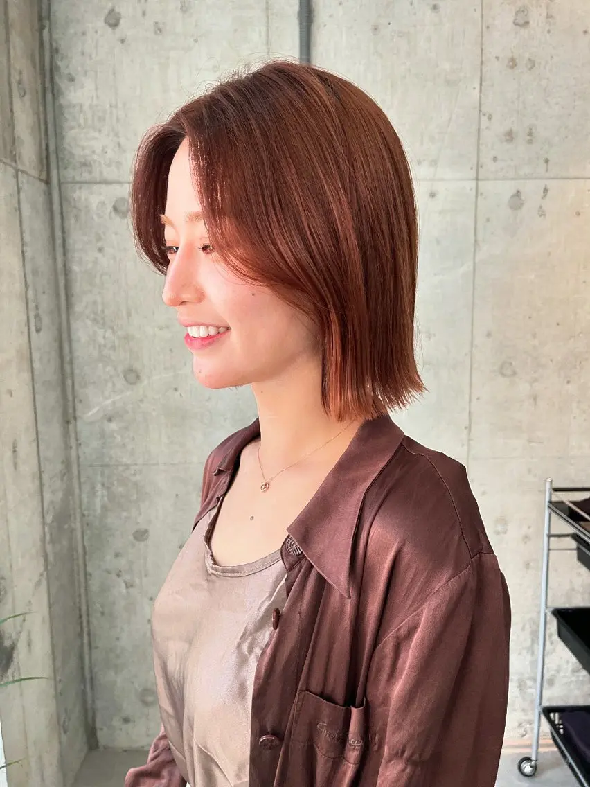 ショート カラー カット ボブ×縮毛矯正 ryotaのヘアスタイル
