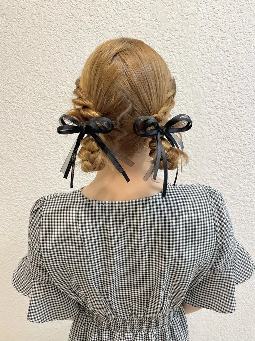 ヘアアレンジ お団子ヘア 🎀 Saera 🎀のヘアスタイル