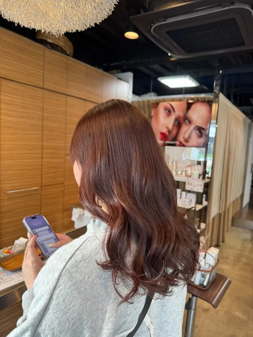 セミロング オレンジブラウン ✦creer都島✦ ɪʀᴏʜᴀ ꕀ 🎀のヘアスタイル